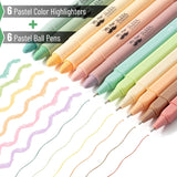 Mr. Pen Gel Highlighters & Pens - 12 Pack No Bleed