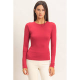 Crew Neck Long Sleeve Top
