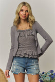 POLKA DOT RUFFLE CAMI & CARDIGAN - RET4276