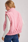 BOMBER STYLE PUFFER VEST WITH POCKETS