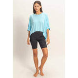 Relaxed High-Low Batwing Sleeve Top