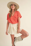 8286DK Zoie V-Neck Short Sleeve Top 5