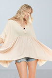 OVERSIZED MINERAL WASHED FLARE TOP - RET3482