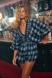IR5268C Plaid Print Long-sleeve Romper