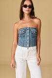 Kaylani Denim Corset Top