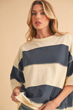 8417FN Polly Color Block Top