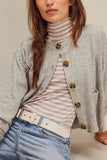 Stripe Turtleneck basic top fitted tee long sleeve top