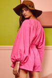 R5268 Ruffled Solid Woven Romper
