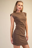 Ruched Fitted Mini Dress