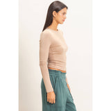 Crew Neck Long Sleeve Top