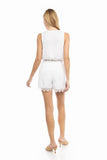 Lace Trim Tie Waist Shorts