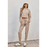 Ribbed Heather Hoodie And Pants Set (1)
