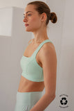 RECYCLED BUTTER CROSSBACK BRA TOP