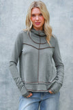 HOODIE LONG SLEEVE THUMBHOLE FRENCH TERRY TOP