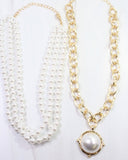 Sun Valley Pearl Layered Necklace Gold