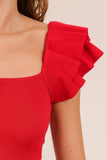 Spring Ruffle Tiered Sweater Top