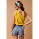 One Shoulder Knot Detail Top
