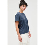 Capped Sleeve Mineral Wash T-Shirt