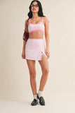 Contrast Binding Skort with Slit