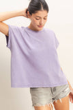 Capped Sleeve Mineral Wash T-Shirt