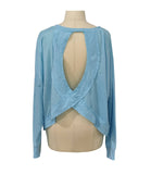 Cut-Out Backless Long Sleeve Sports Sweatshirt