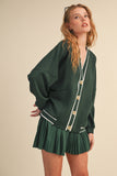 IST6168 KNIT CARDIGAN AND SKIRT SET
