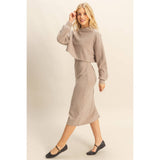 Knit Pullover And Midi Dress Set