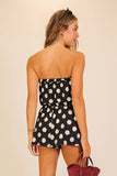 Polka Dot Strapless Romper