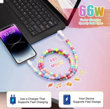 Pastel Stars & Hearts Beaded 4-IN-1 Charging Cable