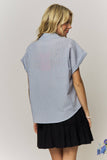 STRIPED SHORT SLEEVE BUTTON-DOWN - RET4255