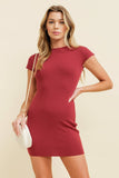 KNIT CAP SLEEVE GAMEDAY MINI DRESS