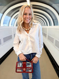 Grace Clear Bag Burgundy