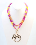 McLane Stone Necklace with Toggle Purple Gold