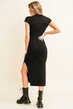 Side Slit Midi Dress