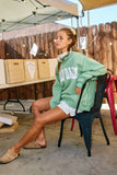 IT2594E-DILLYDALLY | 'DILLY DALLY' Mock Neck Sweatshirt