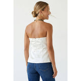 Tailored Long Satin Tube Top