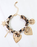 Burlington Chain Scarf Bracelet with Charms Leopard