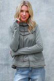 HOODIE LONG SLEEVE THUMBHOLE FRENCH TERRY TOP