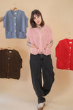 12W3382N-Oversized Button Down Knit Sweater Top