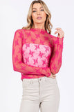 LONG SLEEVE FLORAL LACE TOP
