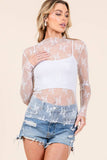 LONG SLEEVE FLORAL LACE TOP