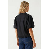 Ruffle Detail Bubble Sleeve Top