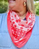 Lula Polka Dot Scarf Coral