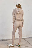 Ribbed Heather Hoodie And Pants Set (1)