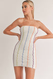 ID6544 COLOR LINE DRESS SWEATER