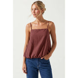 Billowy Cami Top With Bubble Hem
