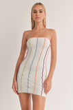ID6544 COLOR LINE DRESS SWEATER