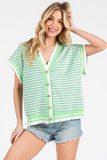 GINGHAM KNIT BUTTON UP CARDIGAN