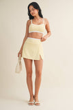 Contrast Binding Skort with Slit