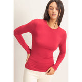 Crew Neck Long Sleeve Top